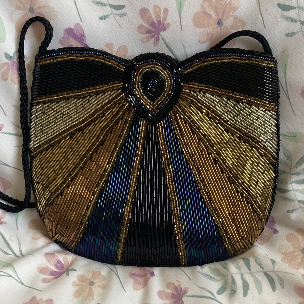 Vintage Handmade Beaded Art Deco Evening Purse - Picture 2 of 5